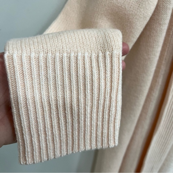 ALLBIRDS The Cardi Long Duster Cardigan 100% Merino Wool Aspen Peach Pink Small - Picture 3 of 12